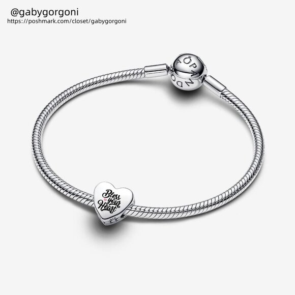 Pandora Engravable Bless Your Heart Charm|Pendant - Picture 2 of 2
